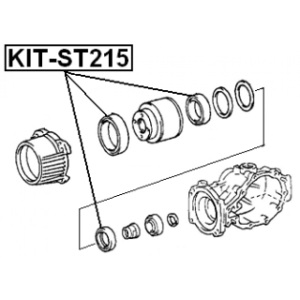 Kit de réparation de roulement d'accouplement de transmission FEBEST KIT-ST215 pour TOYOTA FEBEST