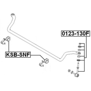 Silentbloc de barre stabilisatrice avant FEBEST KSB-SNF pour KIA SORENTO FEBEST
