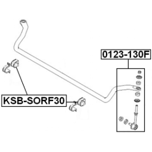 Silentbloc de barre stabilisatrice avant FEBEST KSB-SORF30 pour KIA SORENTO FEBEST