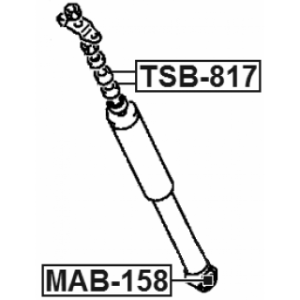 Bushing, Rear Shock Absorber FEBEST MAB-158 OE Ref MB663365 FEBEST