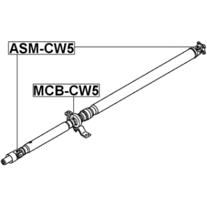 Roulement d'arbre de transmission FEBEST MCB-CW5 pour MITSUBISHI, CITROËN, PEUGEOT 3401A022 FEBEST