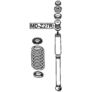 Butée de compression d'amortisseur arrière FEBEST MD-Z27R pour MITSUBISHI COLT FEBEST