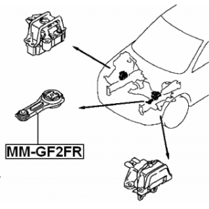 Support moteur avant FEBEST MM-GF2FR pour MITSUBISHI OUTLANDER FEBEST