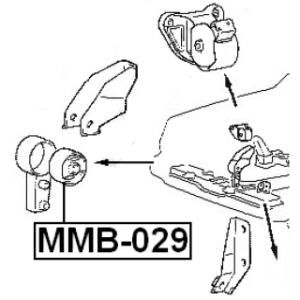 Silentbloc de support moteur avant FEBEST MMB-029 pour MITSUBISHI MB309486 FEBEST