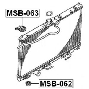 Support de radiateur en caoutchouc FEBEST MSB-063 pour MITSUBISHI MR266941 FEBEST