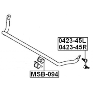 Silentbloc de barre stabilisatrice avant FEBEST MSB-094 pour MITSUBISHI MR150094 FEBEST