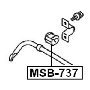 Silentbloc de barre stabilisatrice arrière FEBEST MSB-737 pour MITSUBISHI MR554028 FEBEST