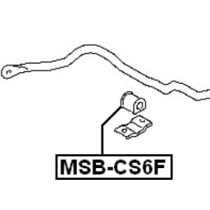 Silentbloc de barre stabilisatrice avant FEBEST MSB-CS6F pour MITSUBISHI DION, LANCER FEBEST