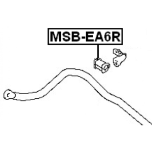 Silentbloc de barre stabilisatrice arrière FEBEST MSB-EA6R pour MITSUBISHI et autres... FEBEST
