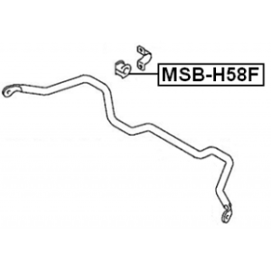 Silentbloc de barre stabilisatrice avant FEBEST MSB-H58F pour MITSUBISHI MR418401 FEBEST