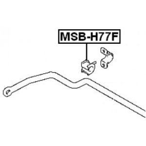 Silentbloc de barre stabilisatrice avant FEBEST MSB-H77F pour MITSUBISHI SHOGUN FEBEST