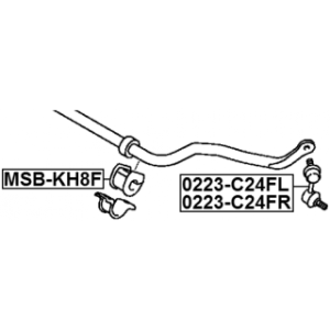 Silentbloc de barre stabilisatrice avant FEBEST MSB-KH8F pour MITSUBISHI PAJERO FEBEST