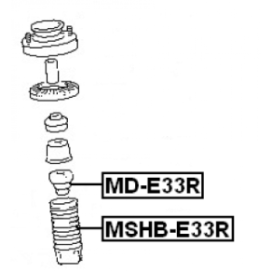 Soufflet d'amortisseur arrière FEBEST MSHB-E33R pour MITSUBISHI MB338617 FEBEST