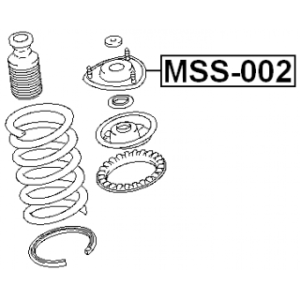 Support d'amortisseur avant FEBEST MSS-002 pour MITSUBISHI SPACE FEBEST