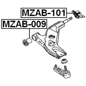 Silentbloc arrière FEBEST, bras de suspension avant MZAB-101 pour MAZDA 323, MX-3 FEBEST