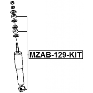 Kit de bagues d'amortisseur avant FEBEST MZAB-129-KIT pour FORD et plus encore... FEBEST