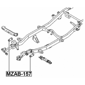 Silentbloc de bras de suspension inférieur avant FEBEST MZAB-157 pour MAZDA, FORD 1451499 FEBEST