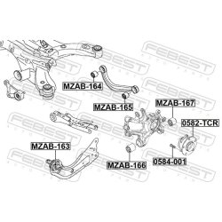 Support de bras oscillant FEBEST MZAB-165 pour MAZDA CX-9 FEBEST