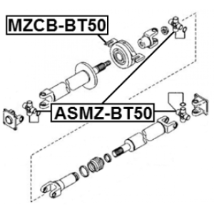 Roulement d'arbre de transmission FEBEST MZCB-BT50 pour FORD, MAZDA BT-50, RANGER FEBEST