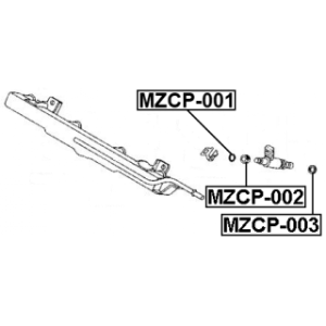 Injecteur de carburant à joint torique FEBEST MZCP-001 pour TOYOTA, MAZDA, LEXUS, SCION FEBEST