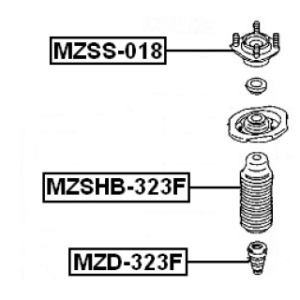 Butée de compression d'amortisseur avant FEBEST MZD-323F pour MAZDA 323 FEBEST