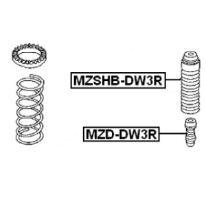 Butée de suspension arrière FEBEST MZD-DW3R pour MAZDA DEMIO FEBEST