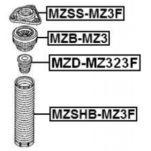 Butée de compression d'amortisseur avant FEBEST MZD-MZ323F pour MAZDA 3 FEBEST