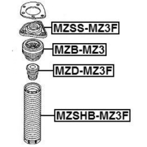 Butée de suspension avant FEBEST MZD-MZ3F pour FORD, MAZDA 1230954 FEBEST