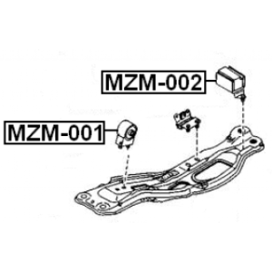 Support moteur avant FEBEST MZM-001 pour MAZDA GA2A-39-050 FEBEST