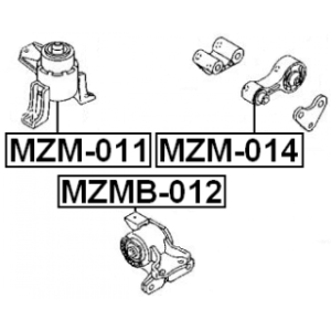 Silentbloc de support moteur gauche FEBEST MZMB-012 pour MAZDA 6 FEBEST