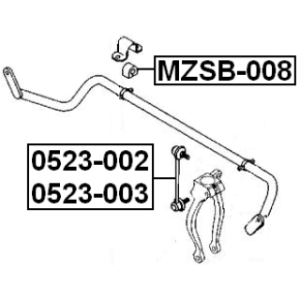 Silentbloc de barre stabilisatrice avant FEBEST MZSB-008 pour MAZDA 6 FEBEST