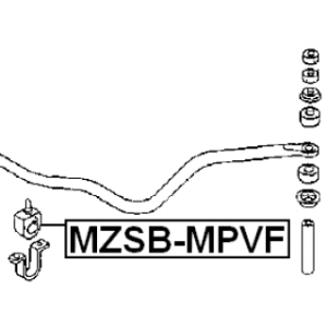 Silentbloc de barre stabilisatrice avant FEBEST MZSB-MPVF pour MAZDA MPV FEBEST