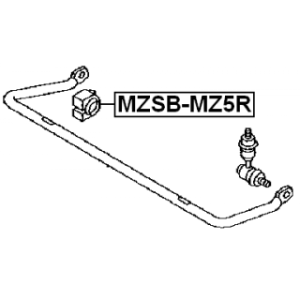 Silentbloc de barre stabilisatrice arrière FEBEST MZSB-MZ5R pour MAZDA 5 FEBEST