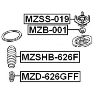 Soufflet d'amortisseur avant FEBEST MZSHB-626F pour MAZDA 626 FEBEST