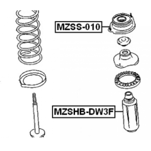 Soufflet d'amortisseur avant FEBEST MZSHB-DW3F pour MAZDA 121, DEMIO FEBEST