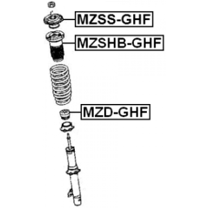 Front Shock Absorber Boot FEBEST MZSHB-GHF OE Ref GS3L-34-012 FEBEST