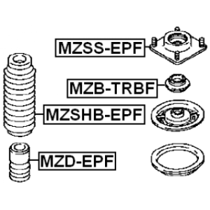 Support d'amortisseur avant FEBEST MZSS-EPF pour MAZDA TRIBUTE FEBEST