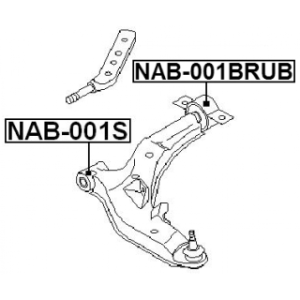 Coussinet arrière FEBEST, bras de suspension avant NAB-001BRUB pour NISSAN, INFINITI FEBEST