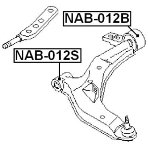 Silentbloc arrière FEBEST, bras de suspension avant NAB-012B pour NISSAN ALMERA FEBEST