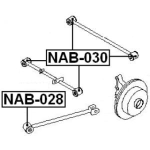 Bague de biellette de suspension arrière FEBEST NAB-028 pour NISSAN 55045-60Y00 FEBEST
