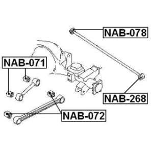 Bague de biellette de suspension arrière FEBEST NAB-072 pour NISSAN, HYUNDAI, KIA 55045-06J00 FEBEST