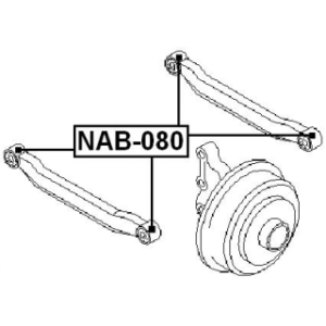 Silentbloc de bras transversal arrière FEBEST NAB-080 pour NISSAN, INFINITI 55120-30R00 FEBEST