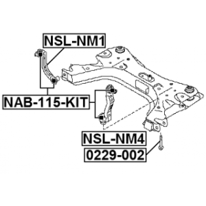 Kit de bagues de biellette de barre stabilisatrice avant FEBEST NAB-115-KIT pour NISSAN 54525-AX001 FEBEST