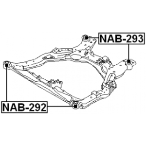 Silentbloc avant de berceau moteur FEBEST NAB-292 pour NISSAN MURANO FEBEST