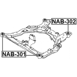 Silentbloc arrière de berceau FEBEST NAB-302 pour NISSAN TEANA FEBEST