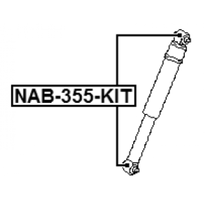 Kit de bagues FEBEST pour amortisseur arrière NAB-355-KIT pour NISSAN et INFINITI FEBEST