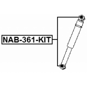 Kit de bagues FEBEST, amortisseur arrière NAB-361-KIT pour NISSAN ARMADA, TITAN FEBEST