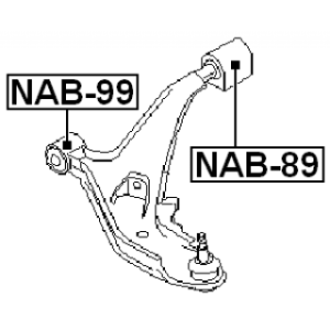 Silentbloc de bras de suspension avant FEBEST NAB-99 pour NISSAN 54500-0E000 FEBEST