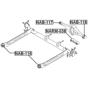 Biellette transversale supérieure arrière FEBEST NARM-038 pour NISSAN, INFINITI 55120-2Y000 FEBEST