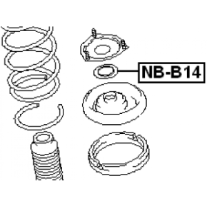 Roulement d'amortisseur avant FEBEST NB-B14 pour NISSAN 54325-0M000 FEBEST
